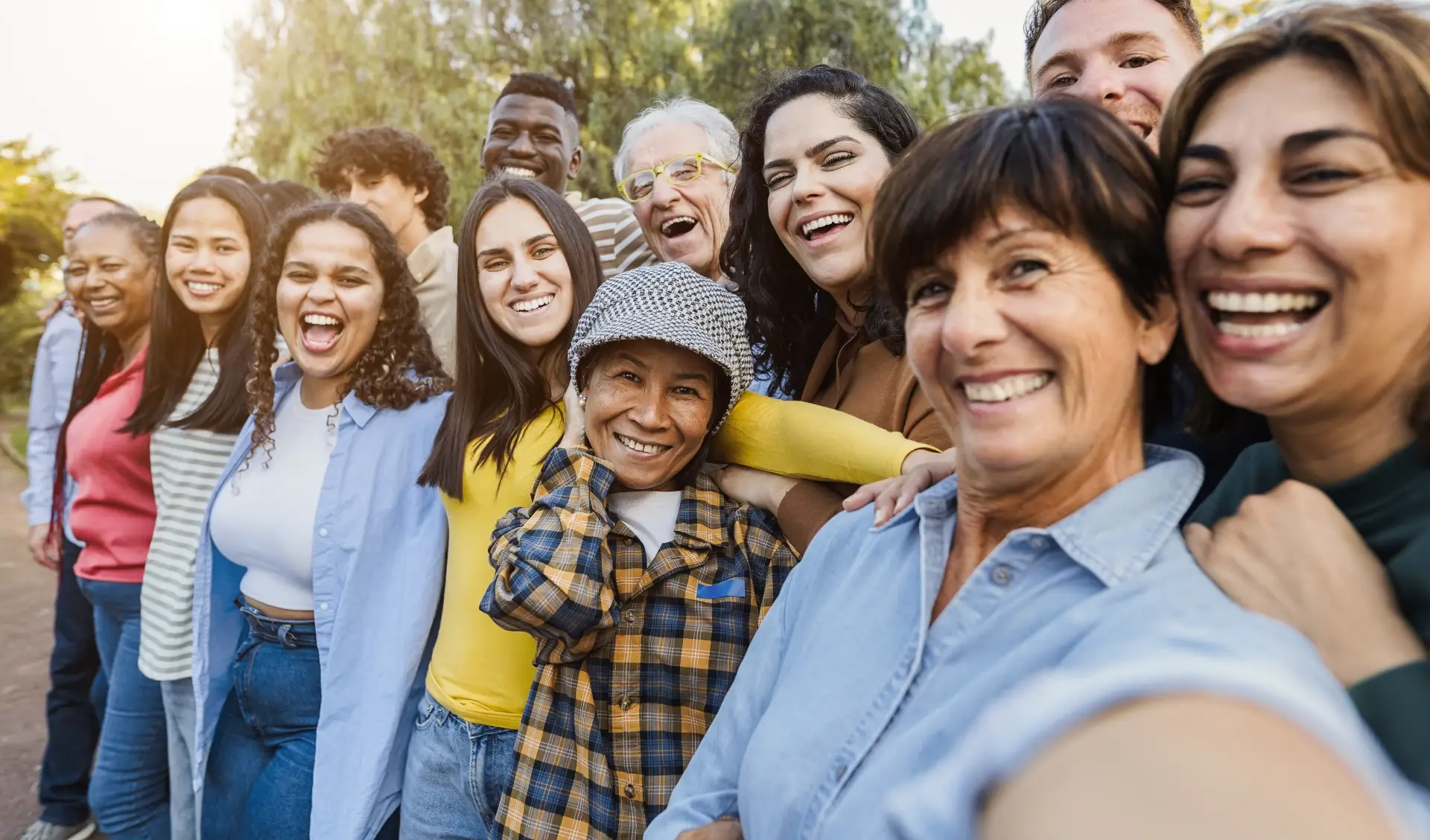 group-of-multigenerational-people-taking-selfie Group of multigenerational people taking selfie